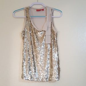 Shimmery fringe sequin top